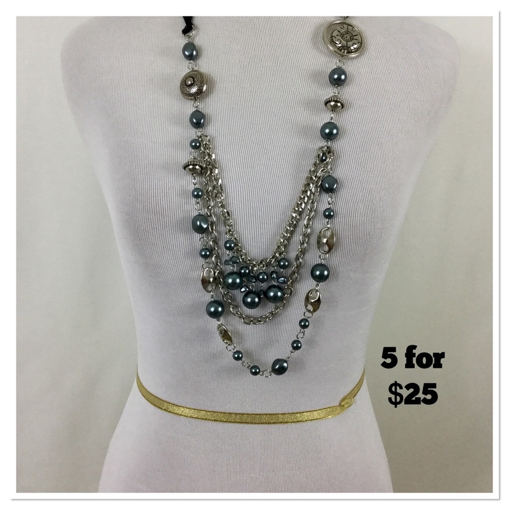 Long Necklace & Earrings Nickel Free